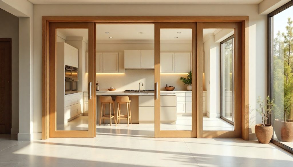 premium sliding door kit styles including barn door, bypass, glass panel, and pocket door systems
