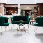 Modern furniture store interior showing casual furniture displays