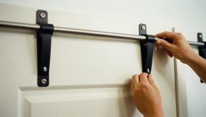professional installation of premium sliding door kit showing proper technique