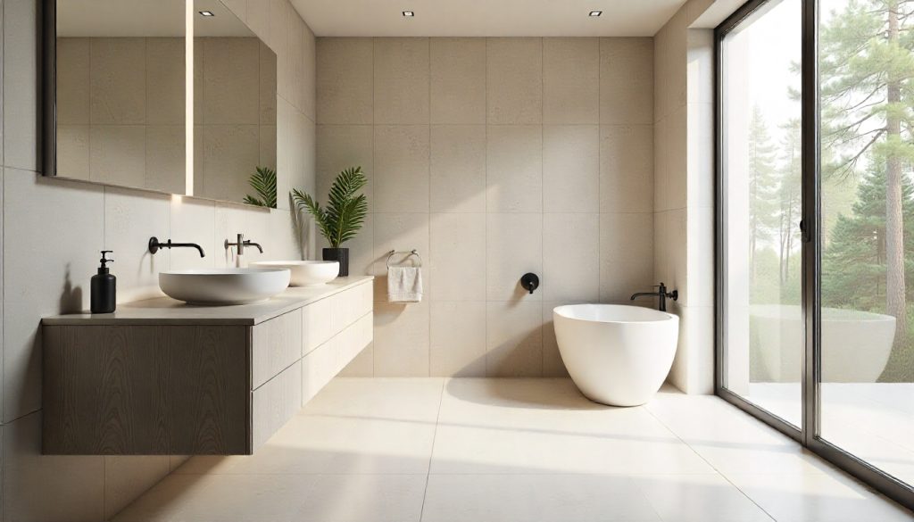 floating vanities enhance minimalist bathroom elegance