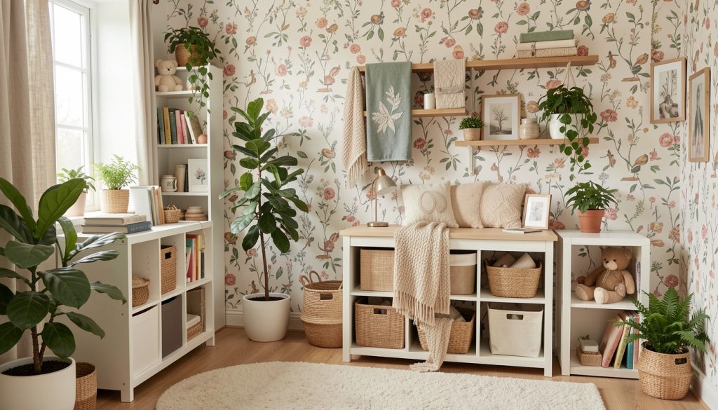 A budget-friendly room makeover showing affordable DIY interior design solutions