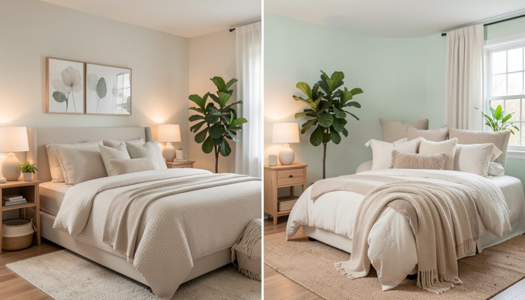 Before and after bedroom transformation