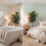 Before and after bedroom transformation