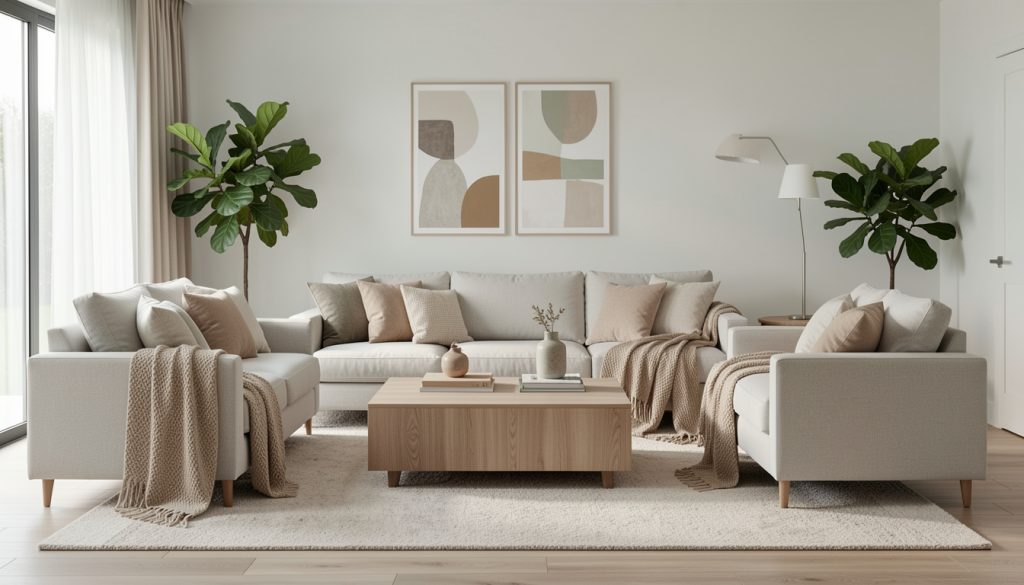 Modern living room featuring MintpalDecor furniture