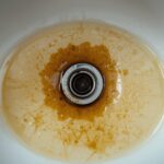Bathroom sink with water backing up