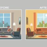 Before-and-after room temperature comparison chart