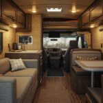 Compact mobile home-style truck living area