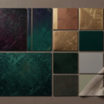 Dark academia color palette inspiration board showing jewel tones, metallics, and neutral accents
