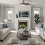 Decluttered and staged living room ready for showing