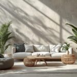 Interior design with natural lighting and plants