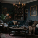 Living Room Dark Academia Design