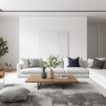 Modern organized living room with minimal design