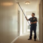 Testing smoke detectors in hallway