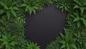 Greenery to Soften Black Surfaces