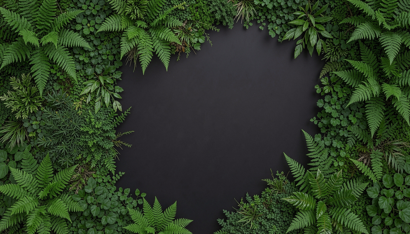 Greenery to Soften Black Surfaces