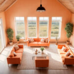 Modern open-concept living room with natural lighting
